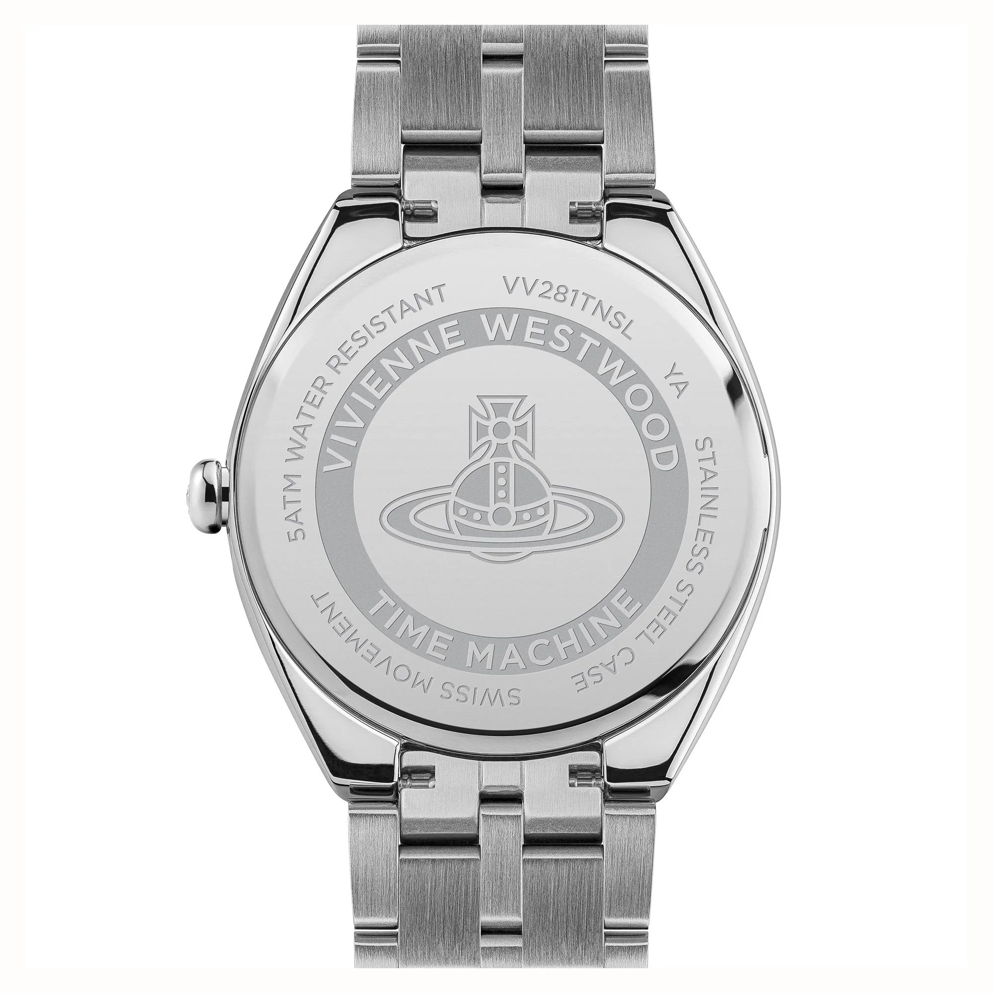 Vivienne Westwood The Mews Orange Dial Stainless Steel Bracelet Ladies Watch VV281TNSL - Image 12
