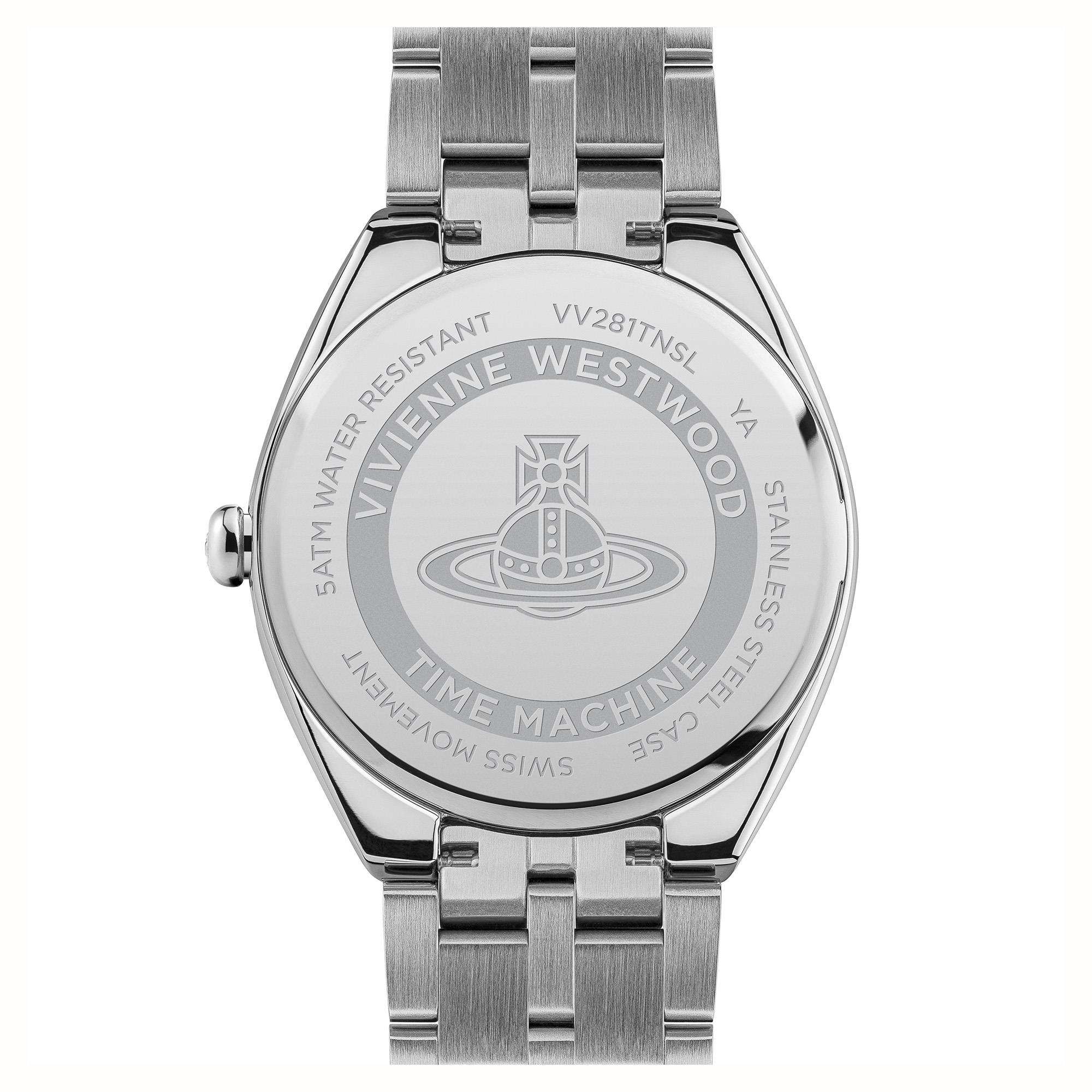 Vivienne Westwood The Mews Orange Dial Stainless Steel Bracelet Ladies Watch VV281TNSL - Image 5