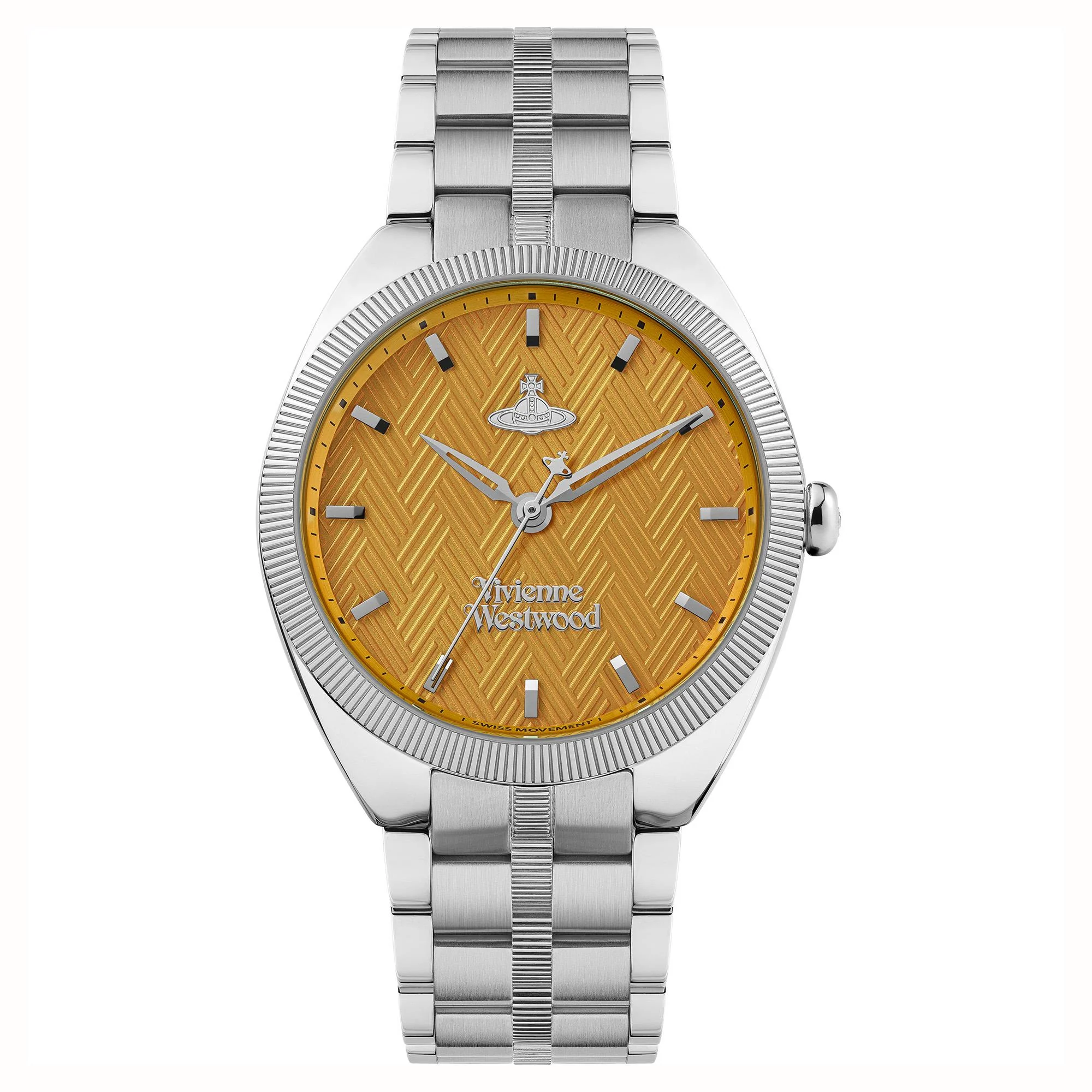 Vivienne Westwood The Mews Orange Dial Stainless Steel Bracelet Ladies Watch VV281TNSL - Image 7