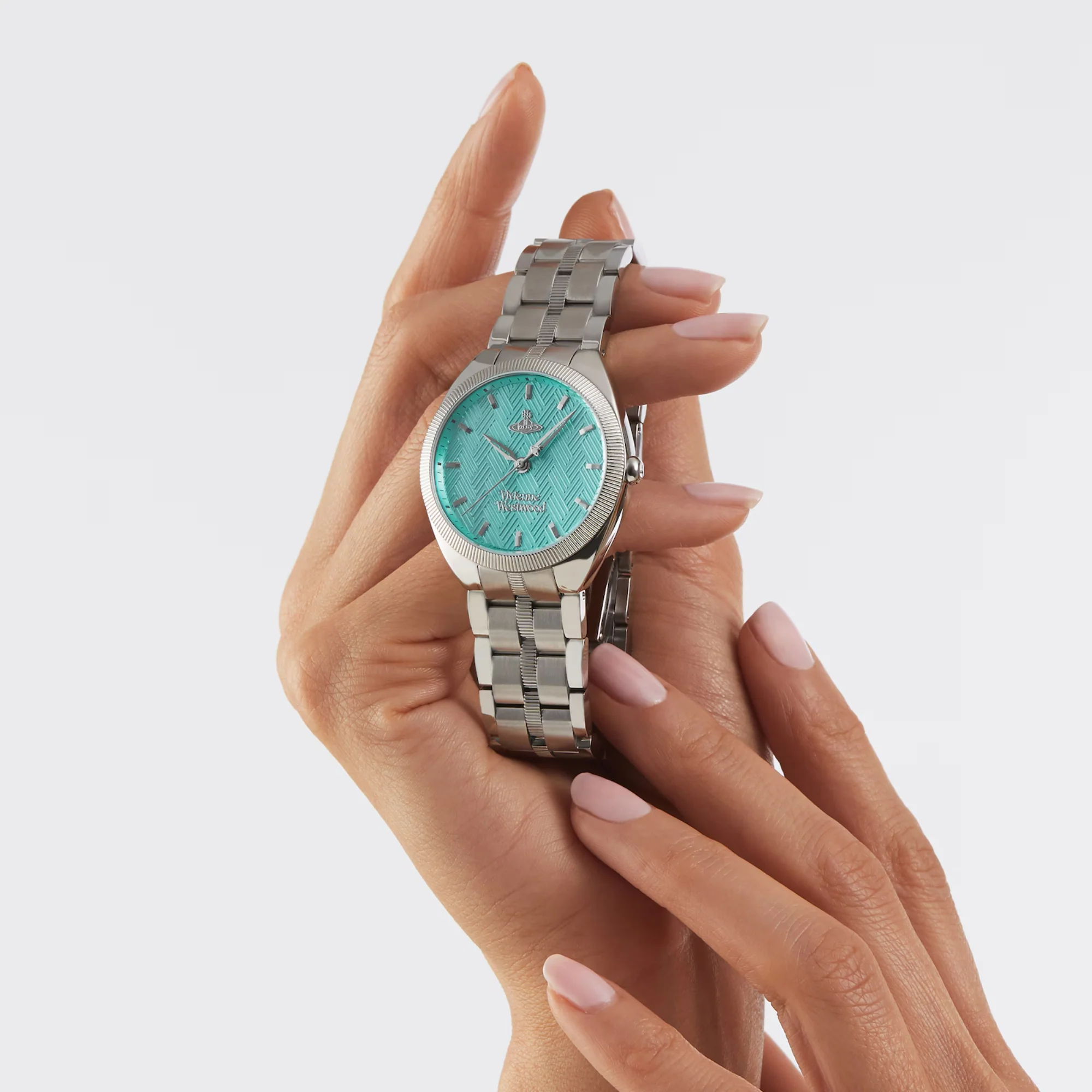 Vivienne Westwood The Mews Turquoise Dial Stainless Steel Bracelet Unisex Watch VV281TQSL - Image 10