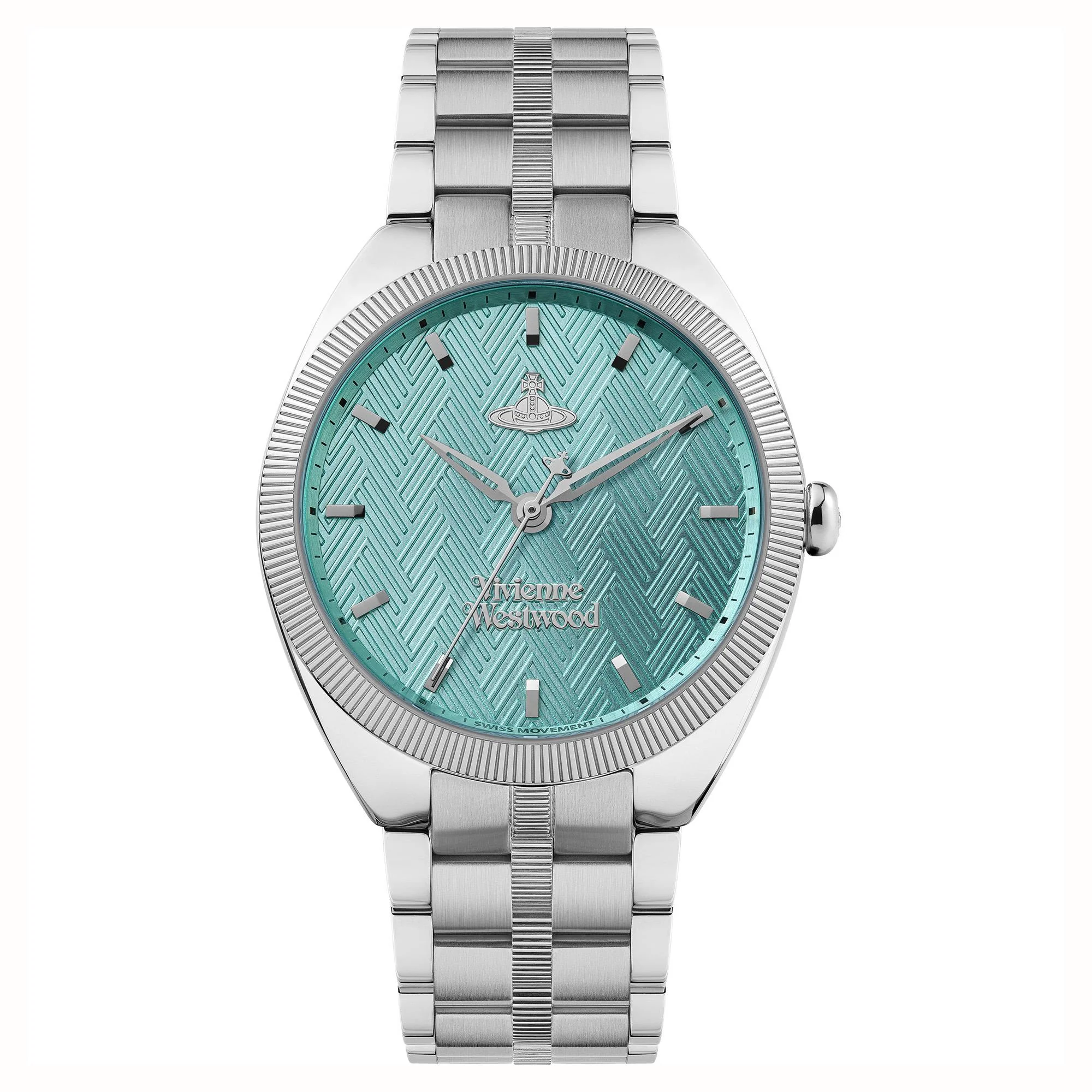 Vivienne Westwood The Mews Turquoise Dial Stainless Steel Bracelet Unisex Watch VV281TQSL - Image 14