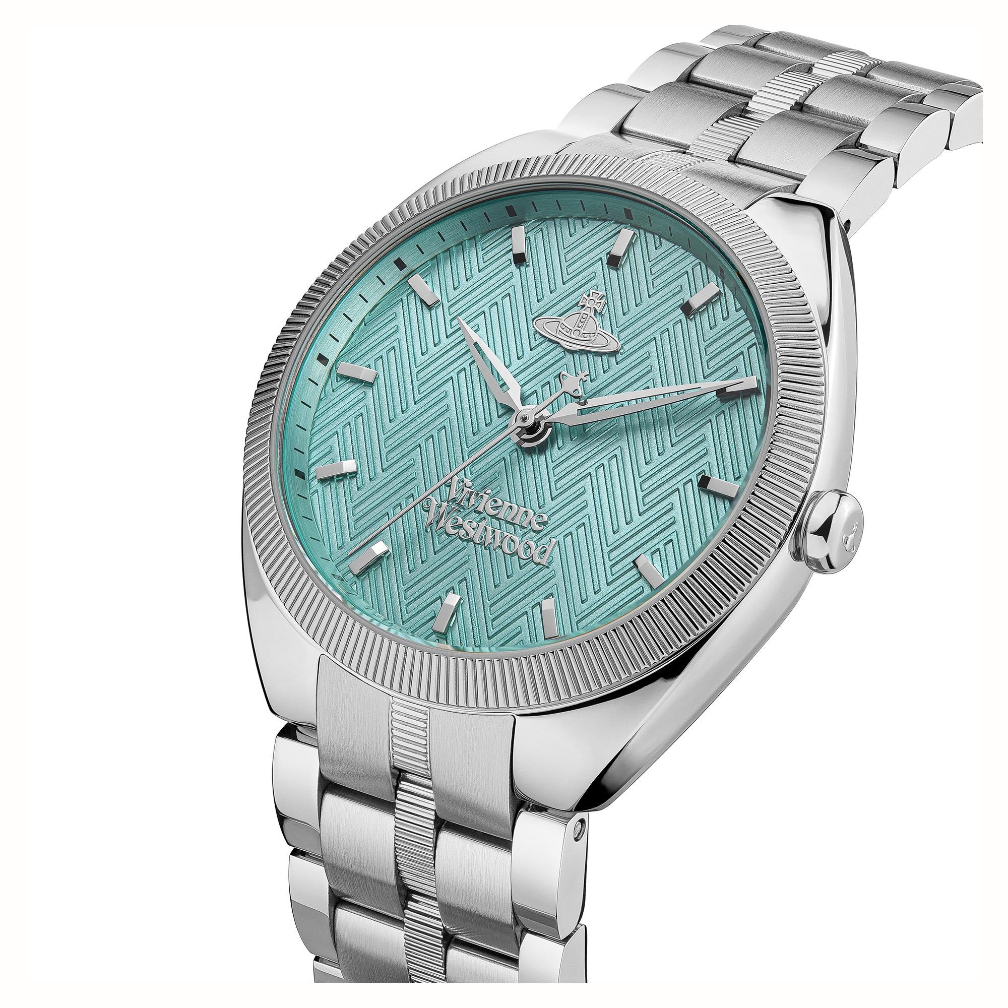 Vivienne Westwood The Mews Turquoise Dial Stainless Steel Bracelet Unisex Watch VV281TQSL - Image 16
