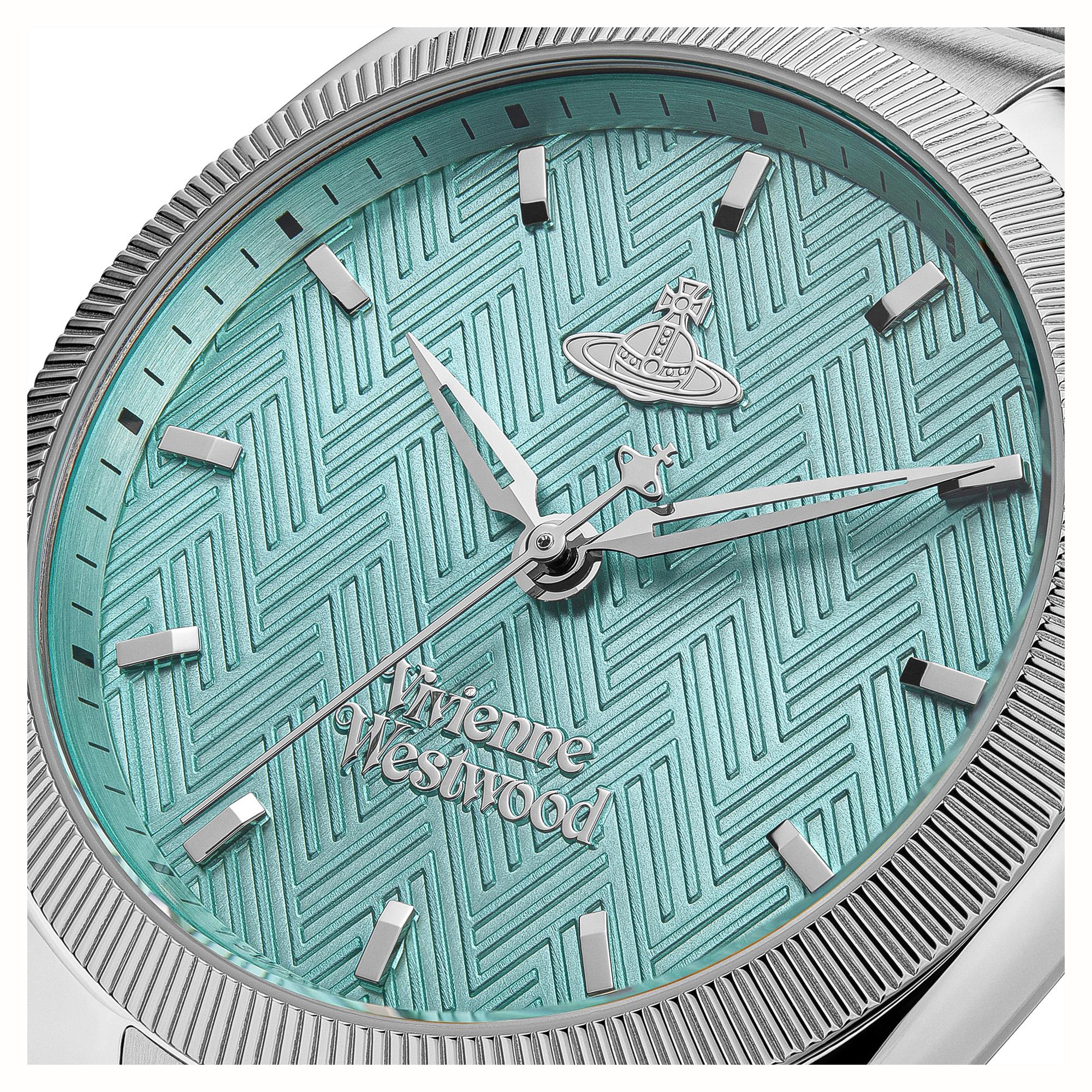 Vivienne Westwood The Mews Turquoise Dial Stainless Steel Bracelet Unisex Watch VV281TQSL - Image 17