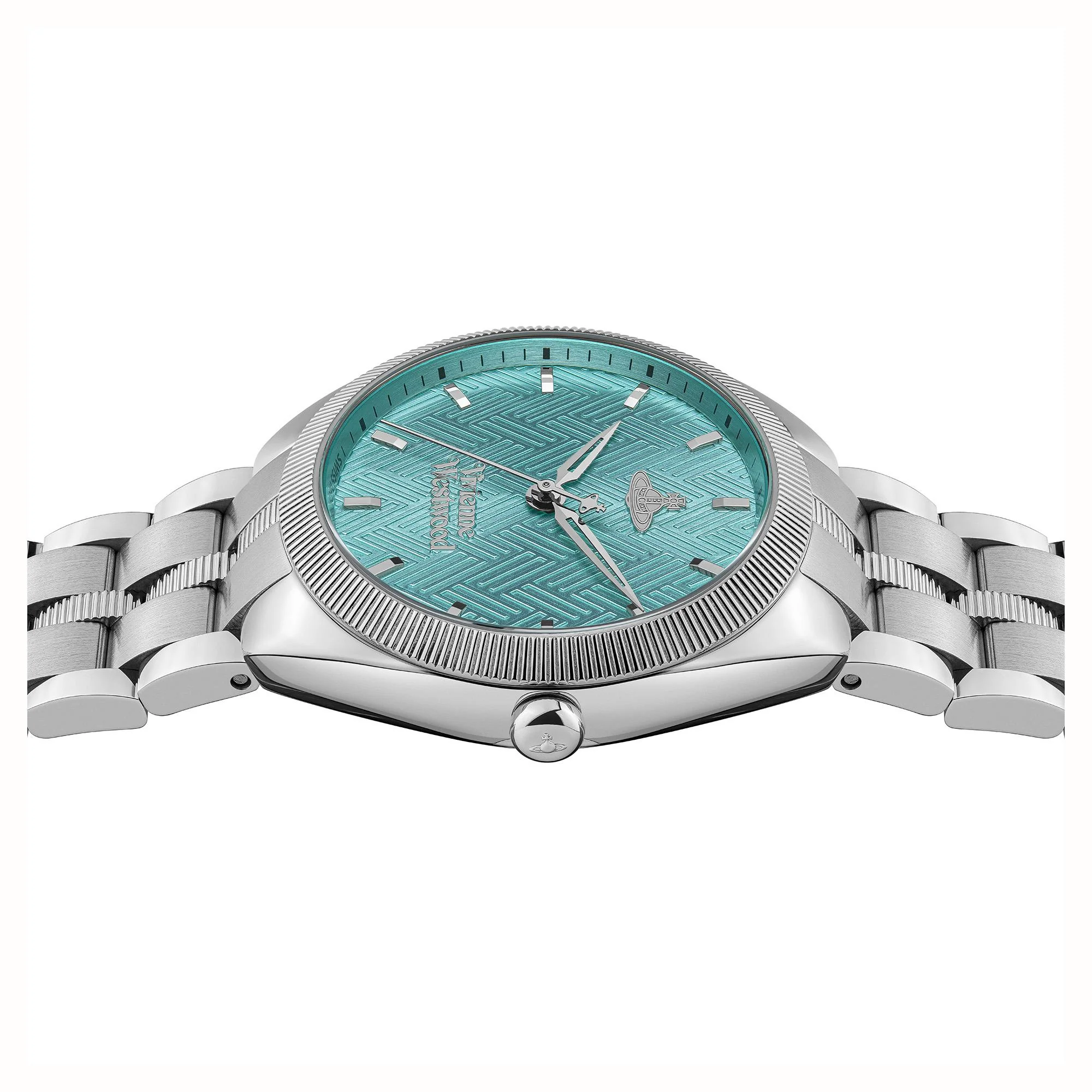 Vivienne Westwood The Mews Turquoise Dial Stainless Steel Bracelet Unisex Watch VV281TQSL - Image 18