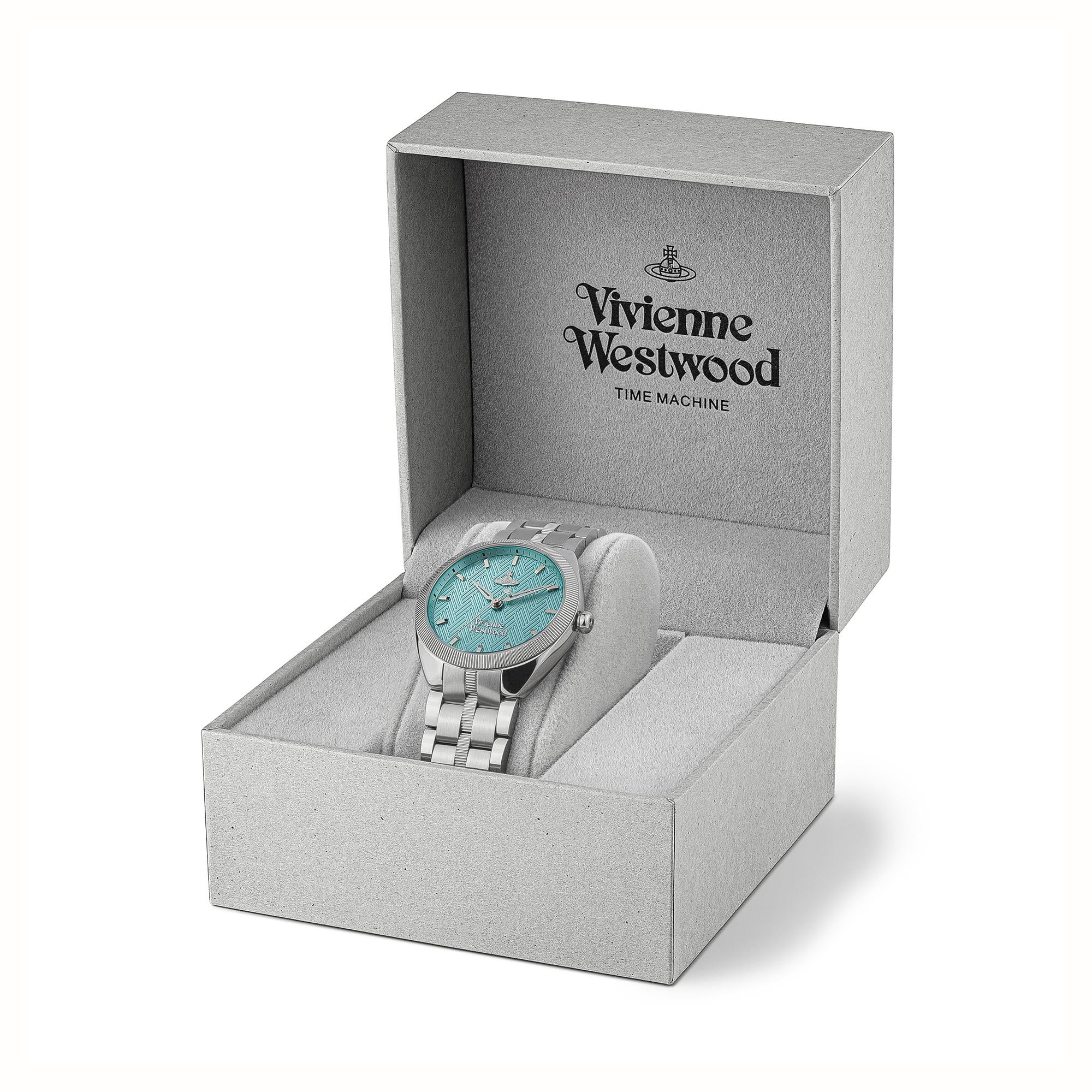 Vivienne Westwood The Mews Turquoise Dial Stainless Steel Bracelet Unisex Watch VV281TQSL - Image 20