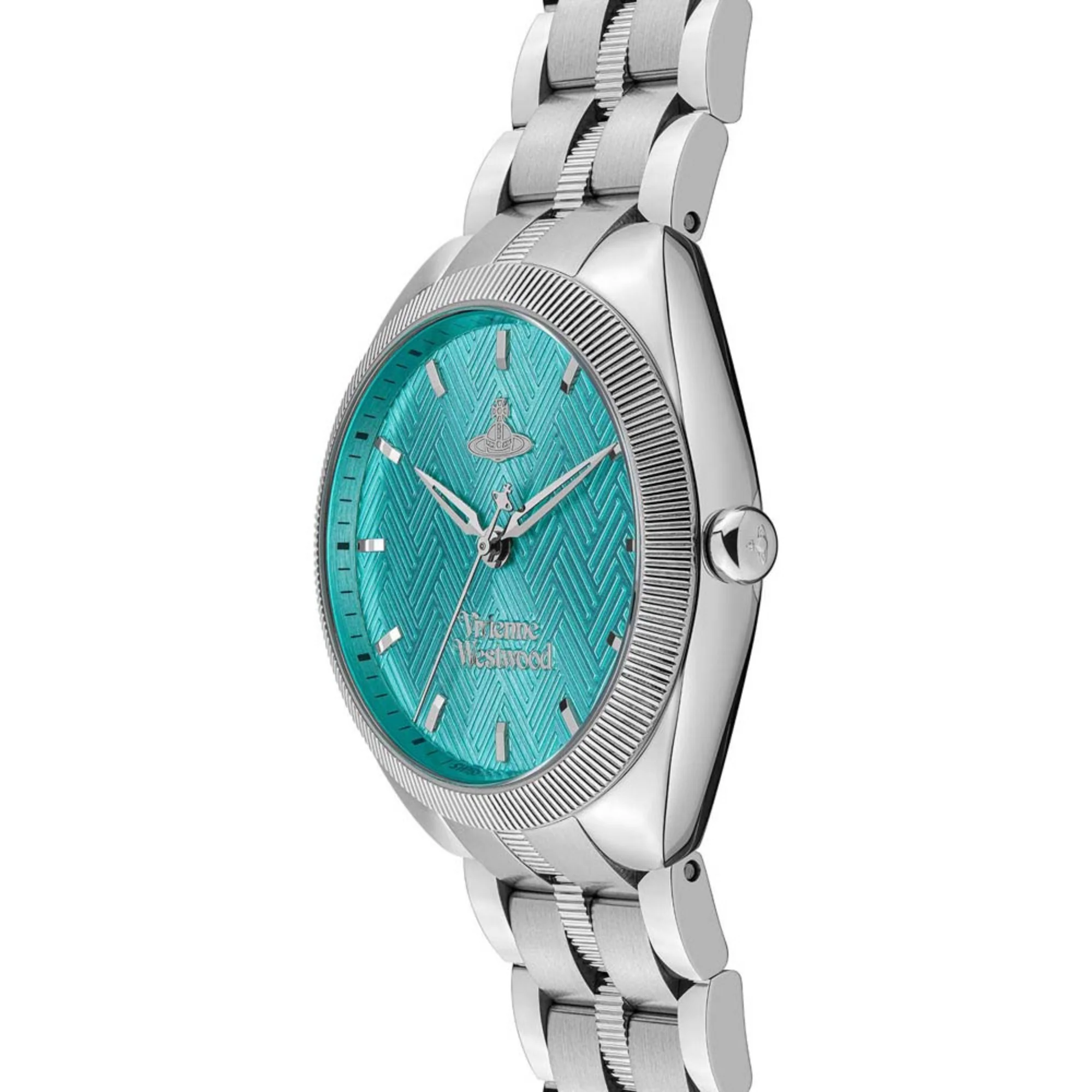 Vivienne Westwood The Mews Turquoise Dial Stainless Steel Bracelet Unisex Watch VV281TQSL - Image 6