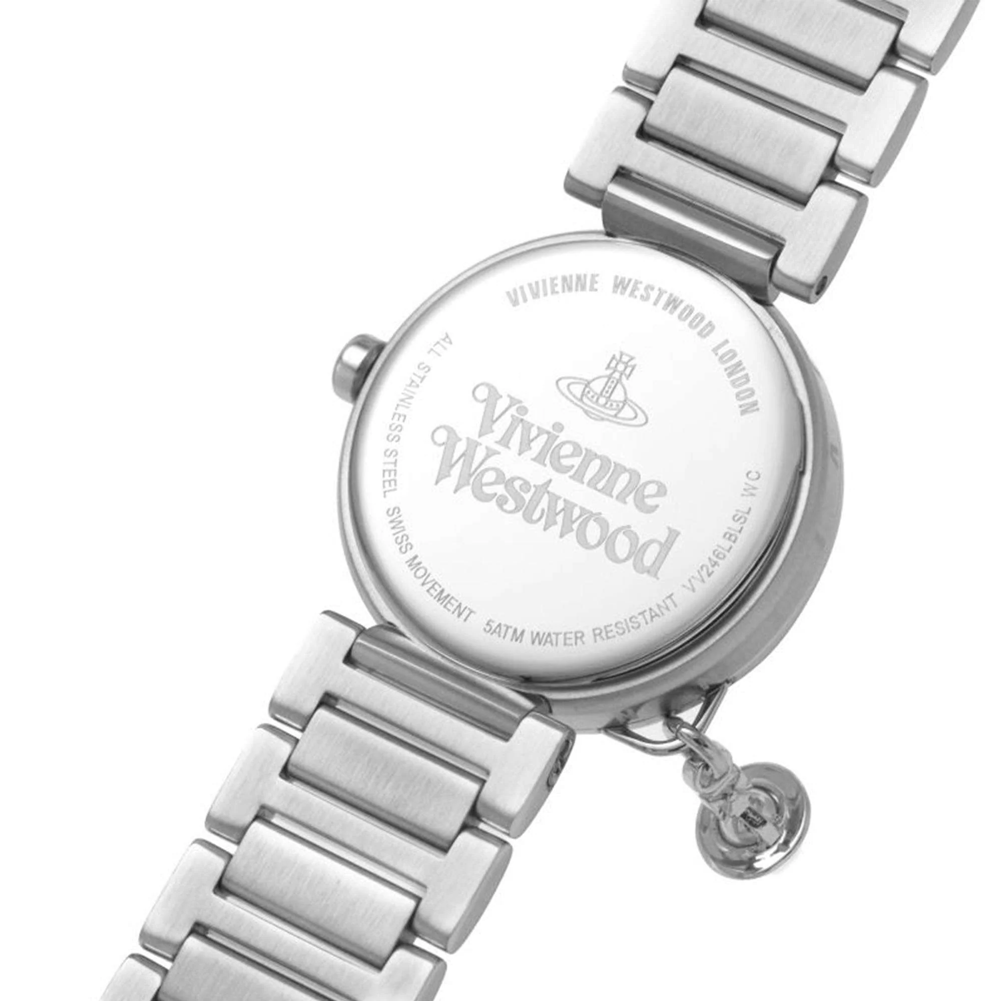 Vivienne Westwood Poplar Quartz Blue Dial Steel Strap Women's Watch VV246LBLSL - Image 3