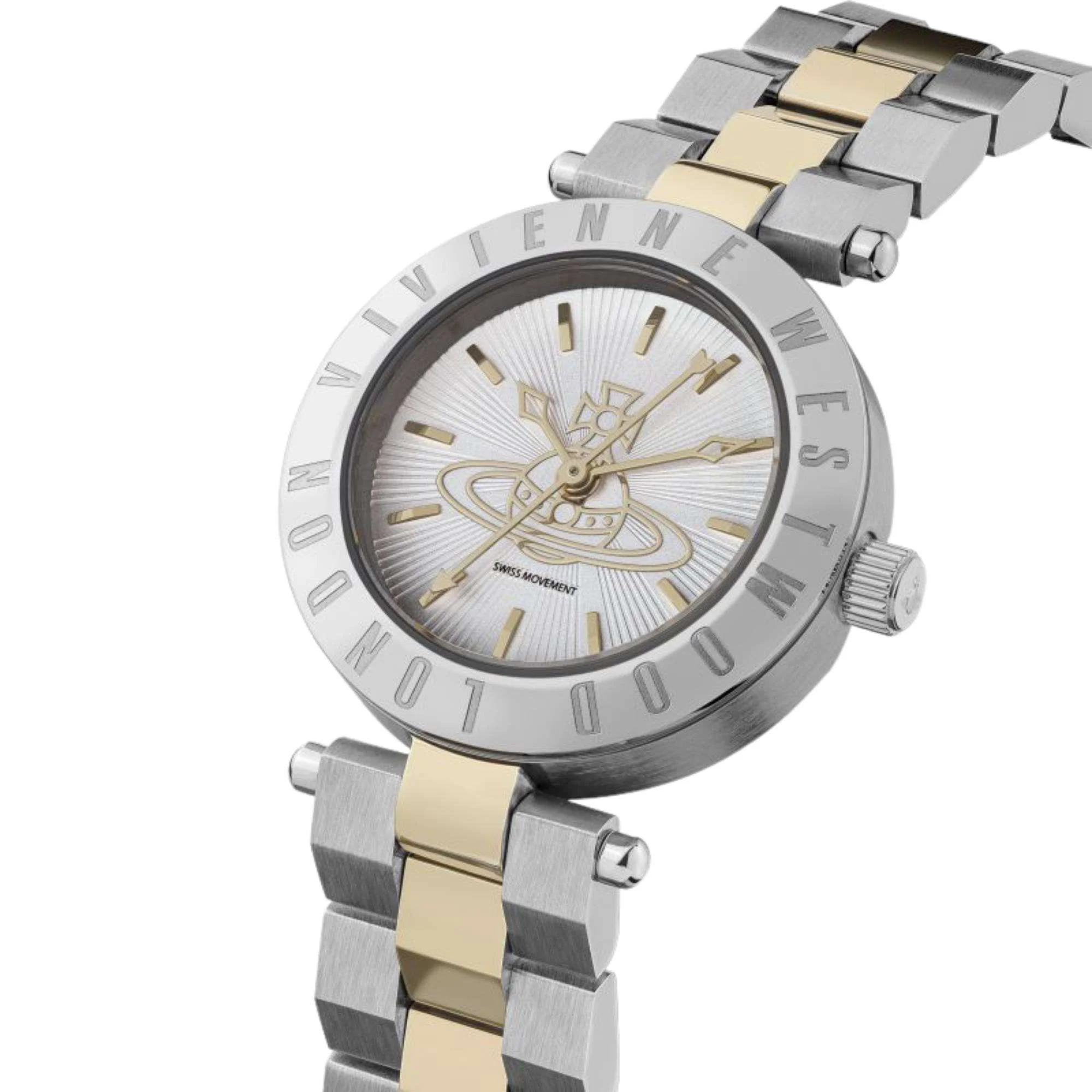 Vivienne Westwood Westbourne Quartz Silver Dial Two Tone Stainless Steel Bracelet Ladies Watch VV092LSG - Image 3