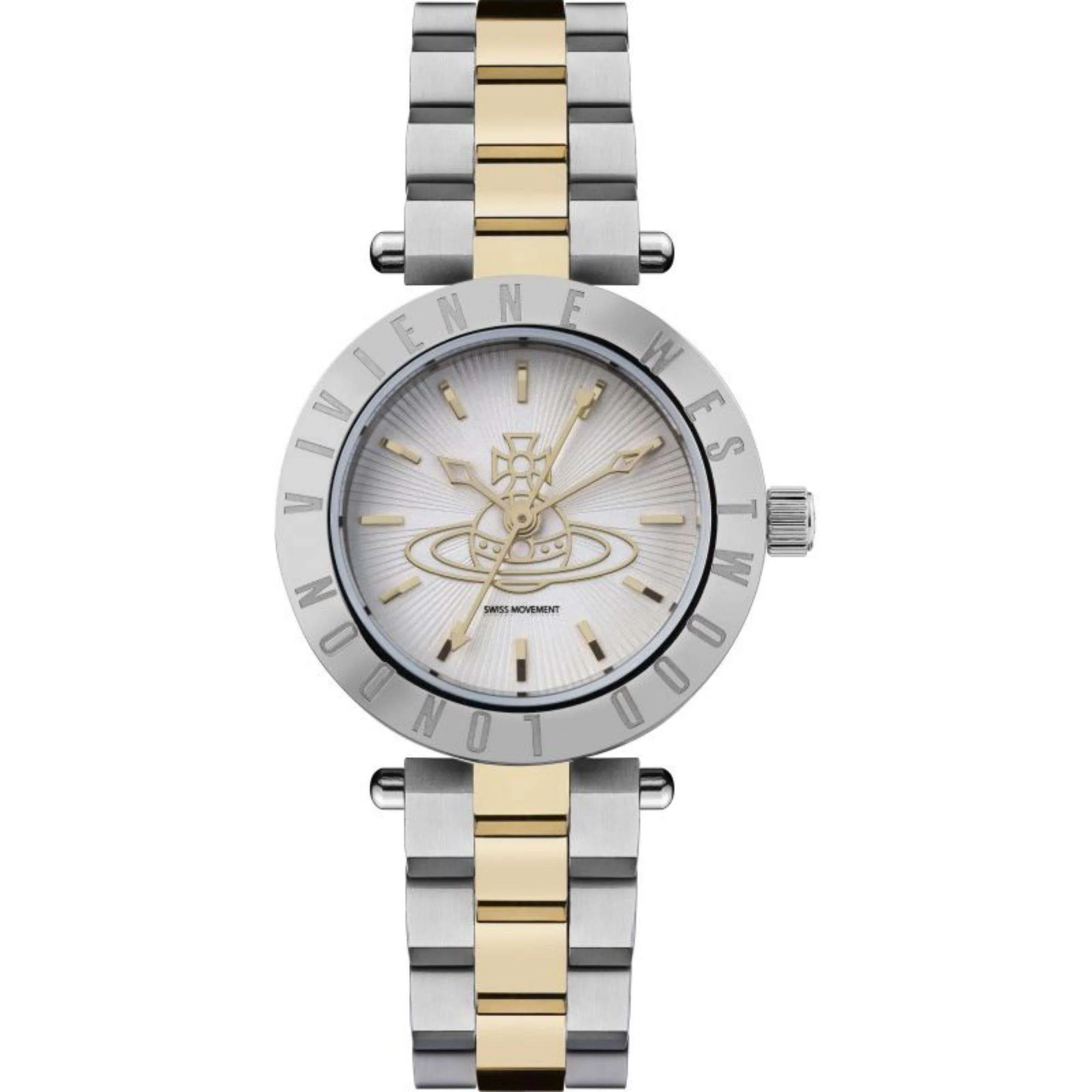 Vivienne Westwood Westbourne Quartz Silver Dial Two Tone Stainless Steel Bracelet Ladies Watch VV092LSG - Image 7