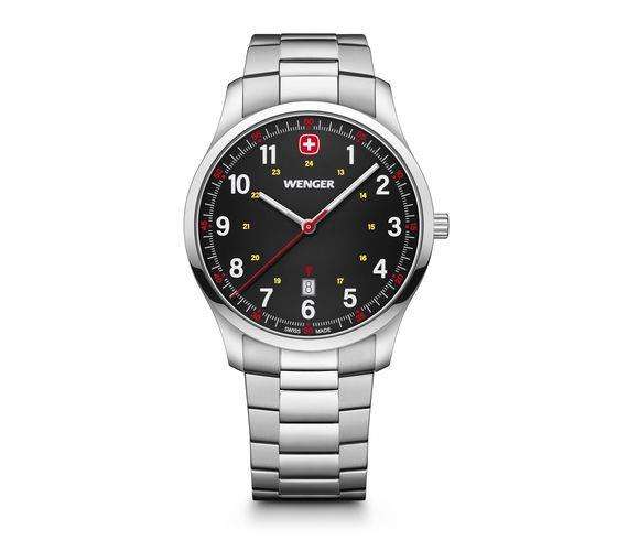 Wenger Sports City Black Dial Stainless Steel Bracelet Men's Watch 01.1441.131 - Image 6