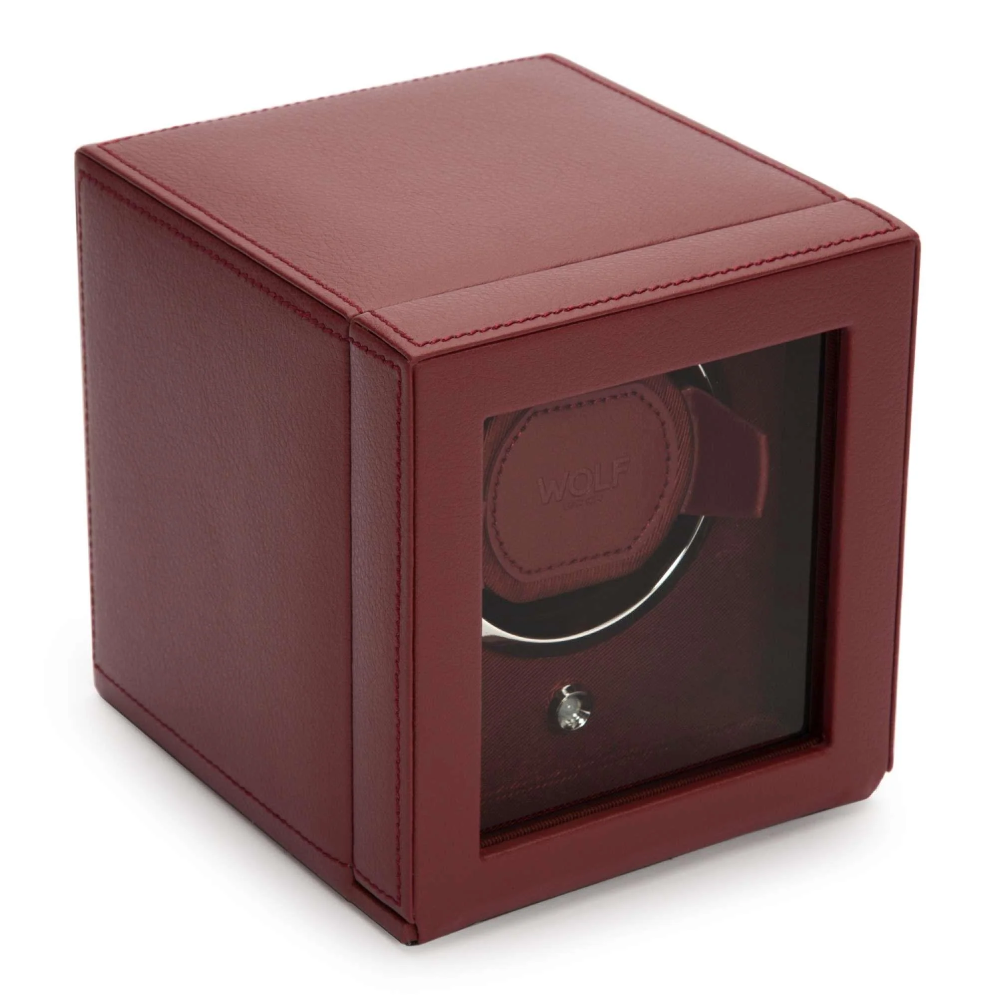 WOLF Cub Bordeaux Single Watch Winder in Vegan Leather 461126 - Image 8