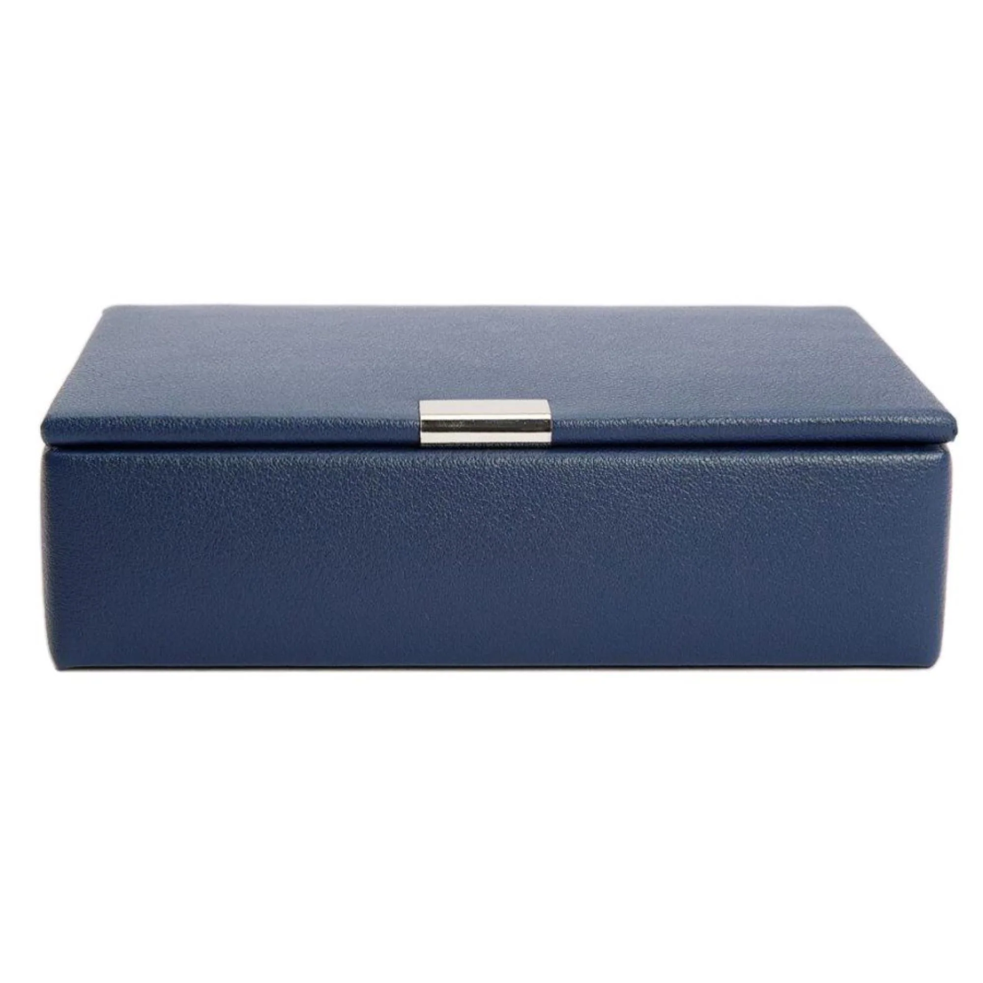 WOLF Heritage 8-Piece Cufflink Box Navy Leather 290217 - Image 5