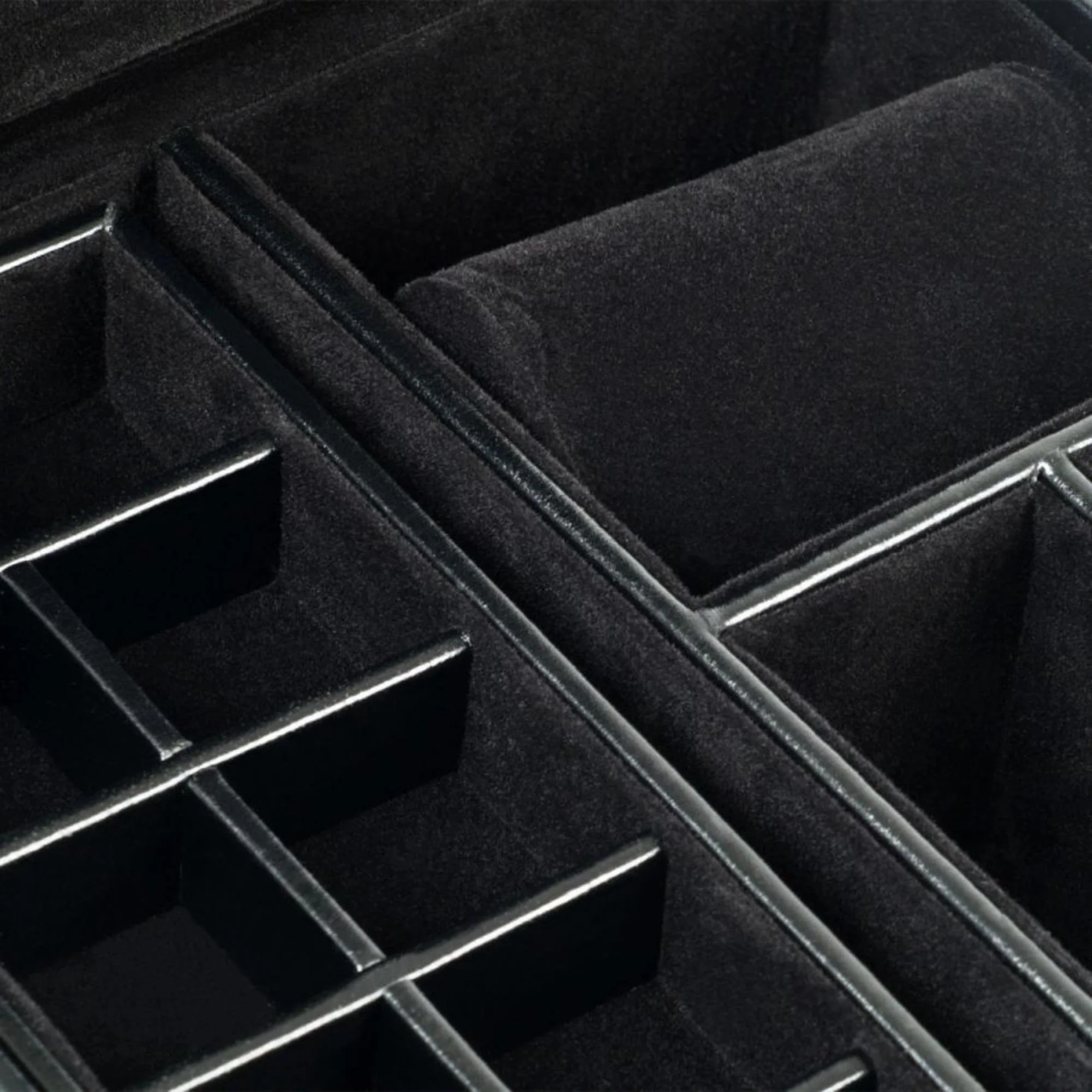 WOLF Heritage Large Valet Case Black Leather 290702 - Image 5