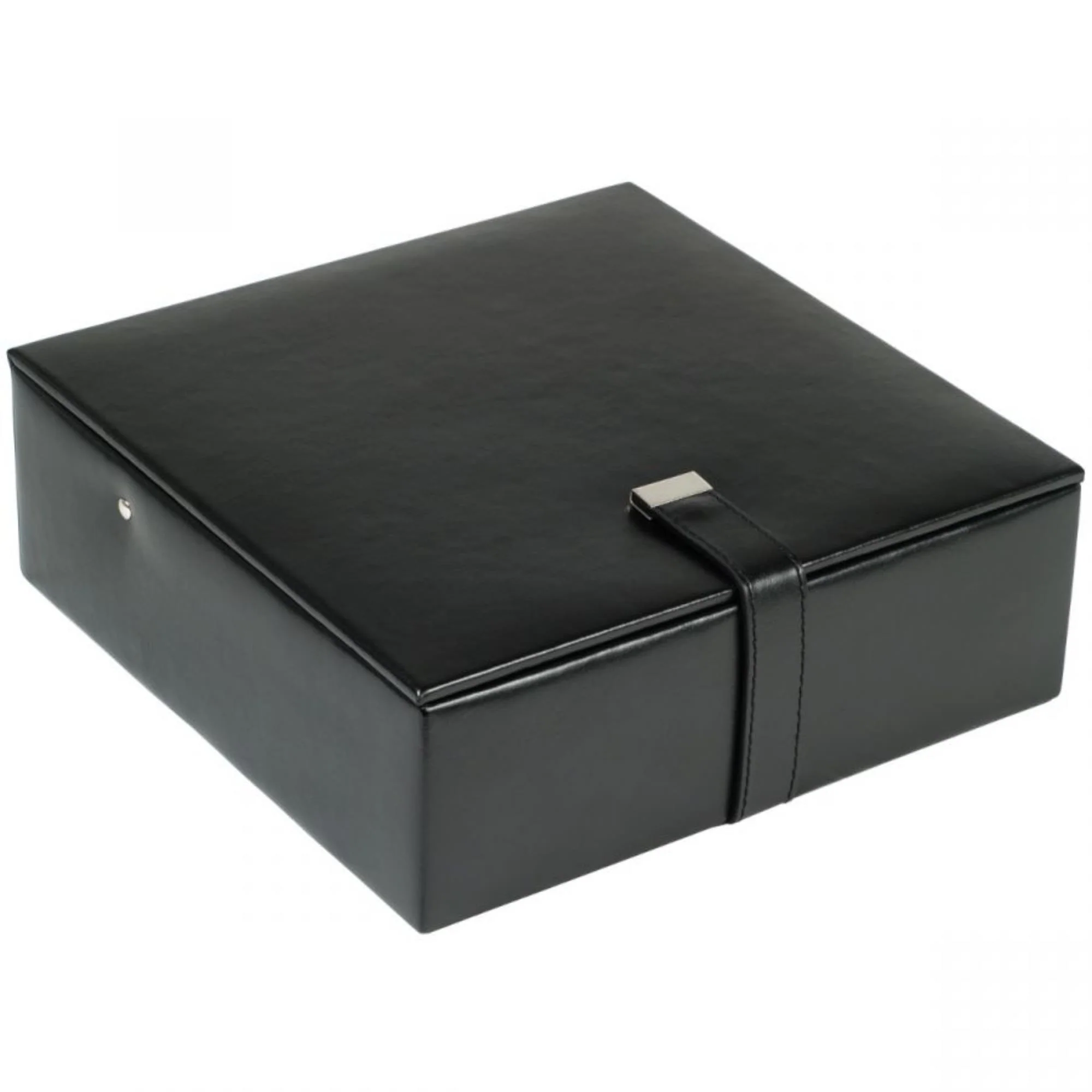 WOLF Heritage Large Valet Case Black Leather 290702 - Image 8