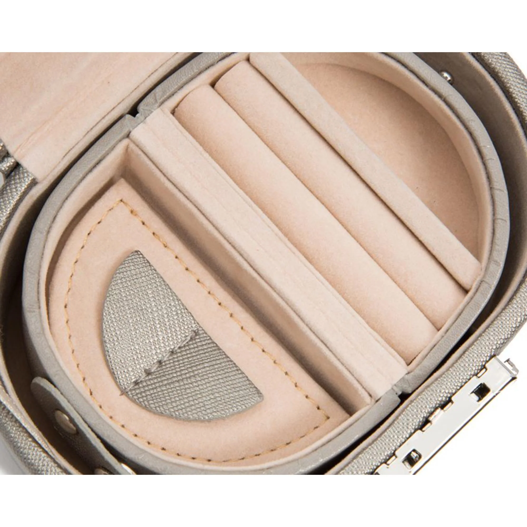 WOLF Heritage Mini Oval Box Tan Leather 281434 - Image 6