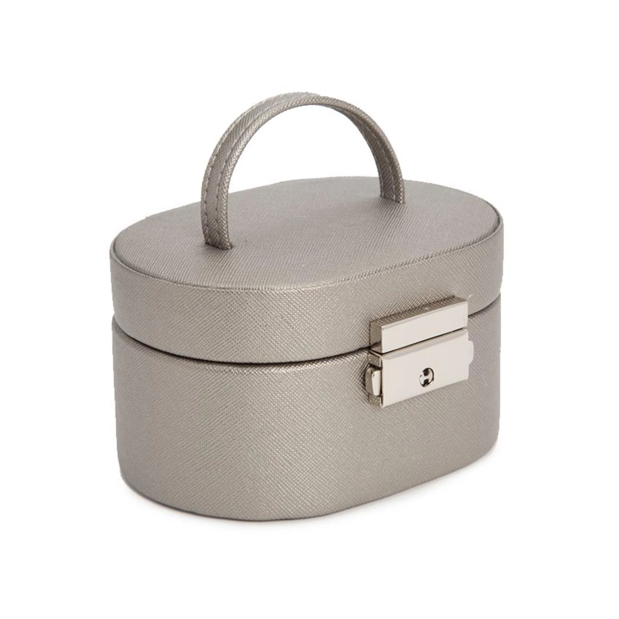 WOLF Heritage Mini Oval Box Tan Leather 281434 - Image 9