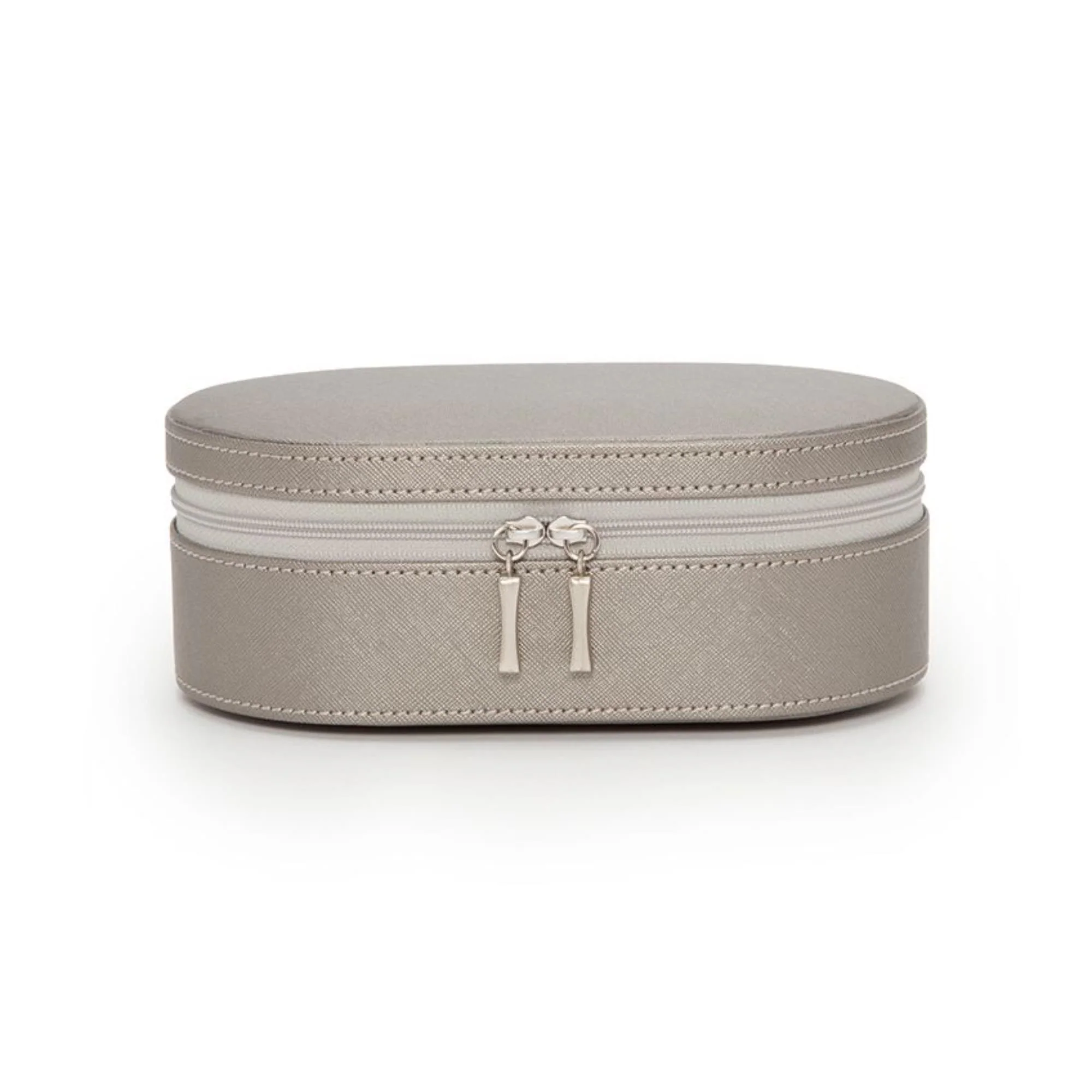 WOLF Heritage Oval Zip Case Tan Leather 280634