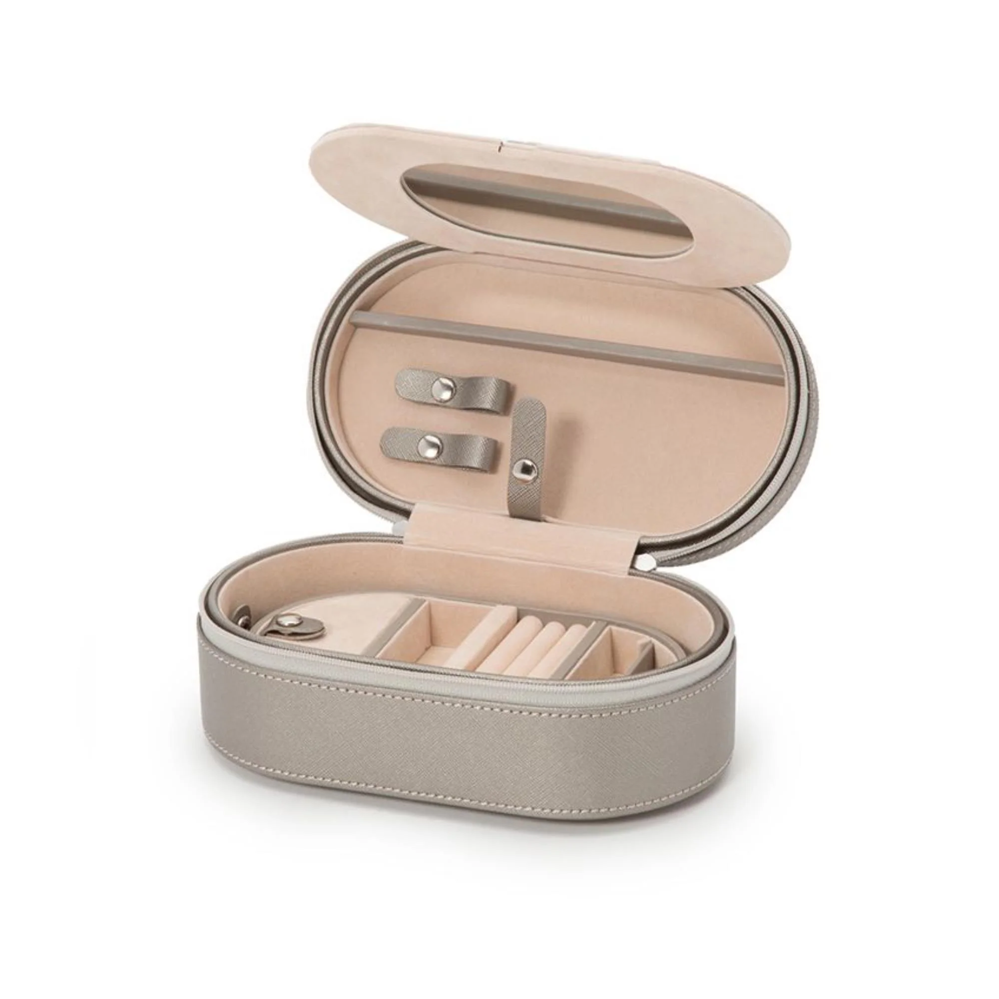 WOLF Heritage Oval Zip Case Tan Leather 280634 - Image 12
