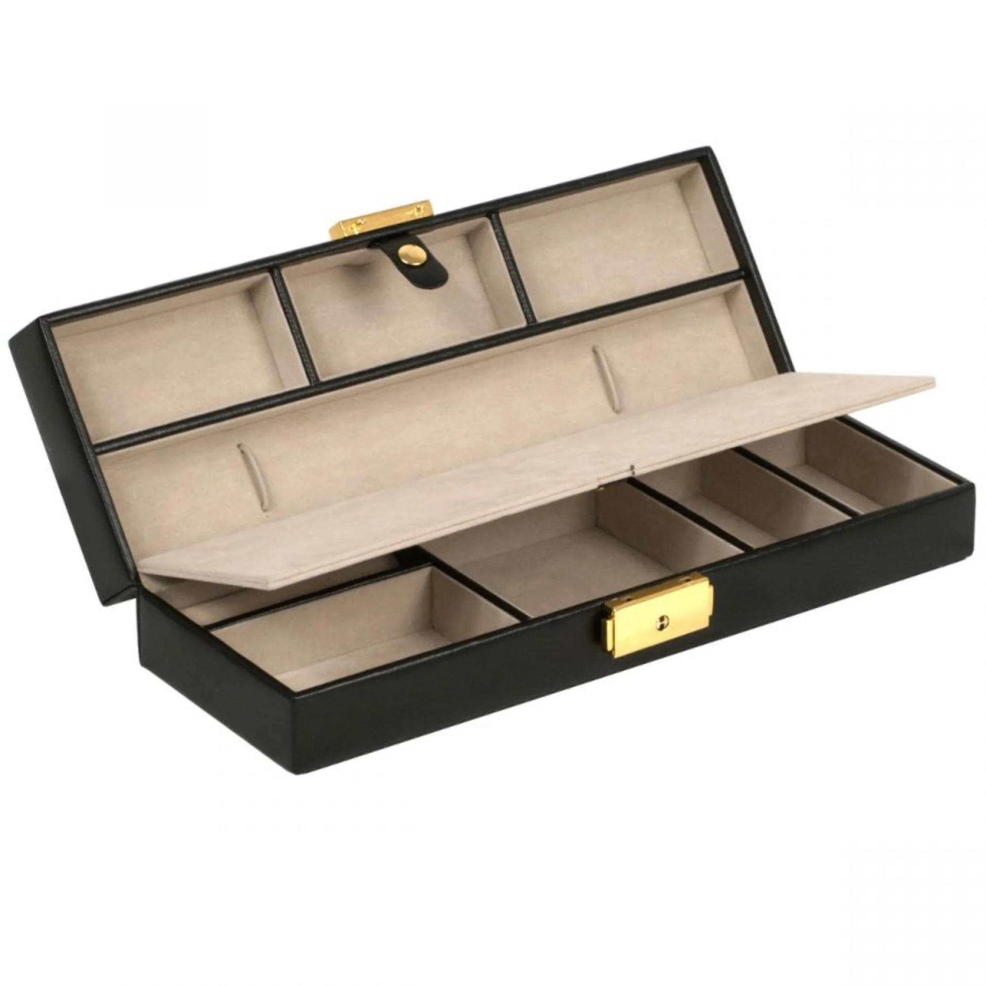 WOLF Heritage Safe Deposit Black Leather 280302 - Image 3