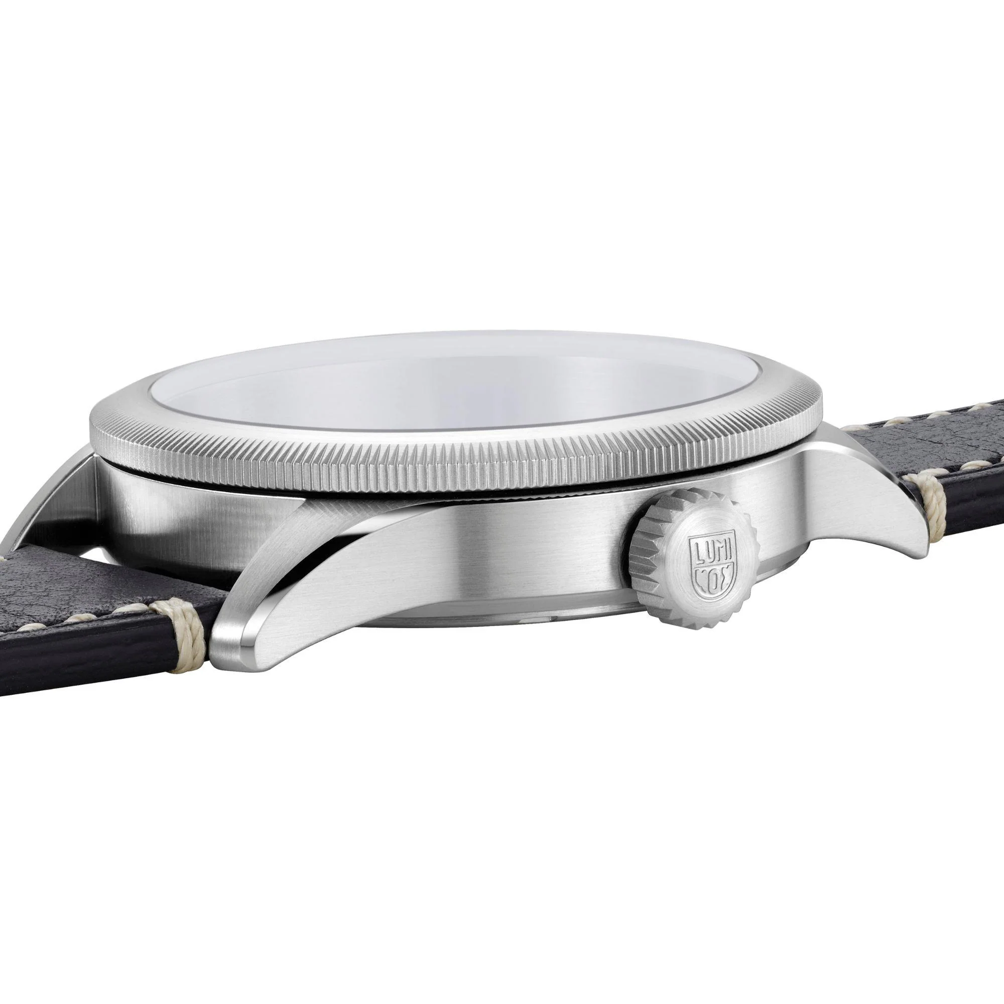 Luminox P-38 Lightning 9520 Series Cream Dial Black Leather Strap Men's Watch XA.9527 - Image 11
