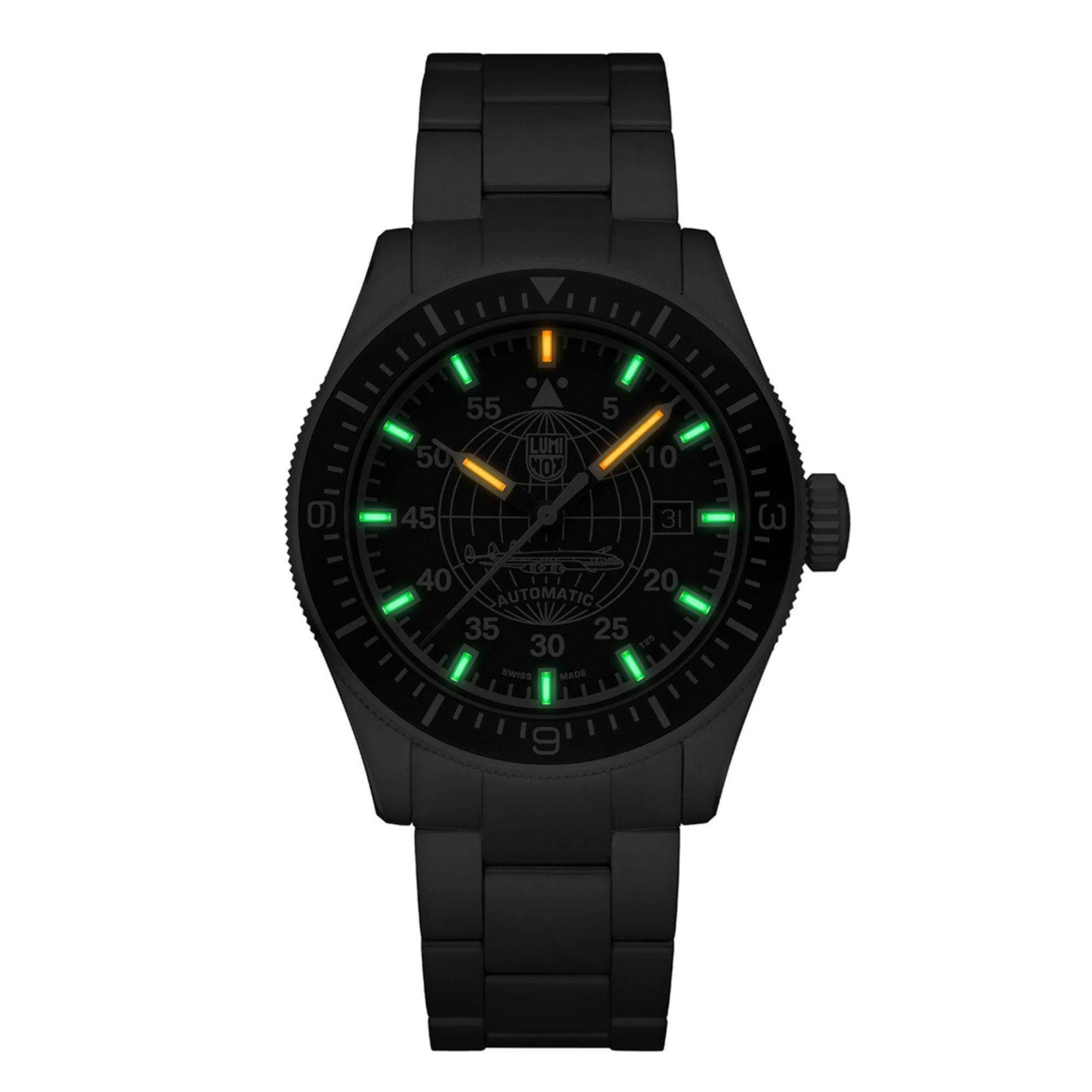 Luminox Constellation 9600 Series Black Dial Stainless Steel Bracelet Men's Watch XA.9601.M - Image 8